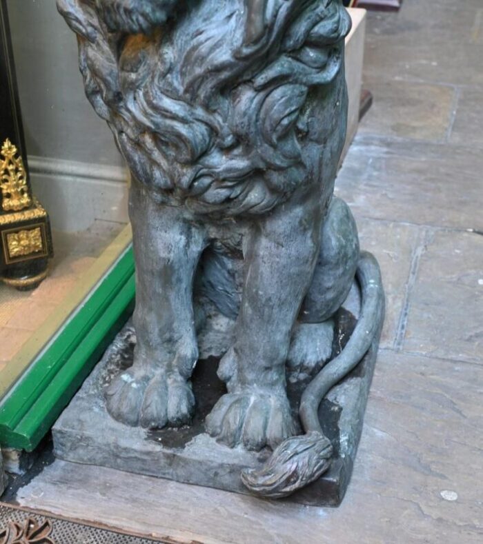 bronze lion gatekeeper statues of medici lions set of 2 3