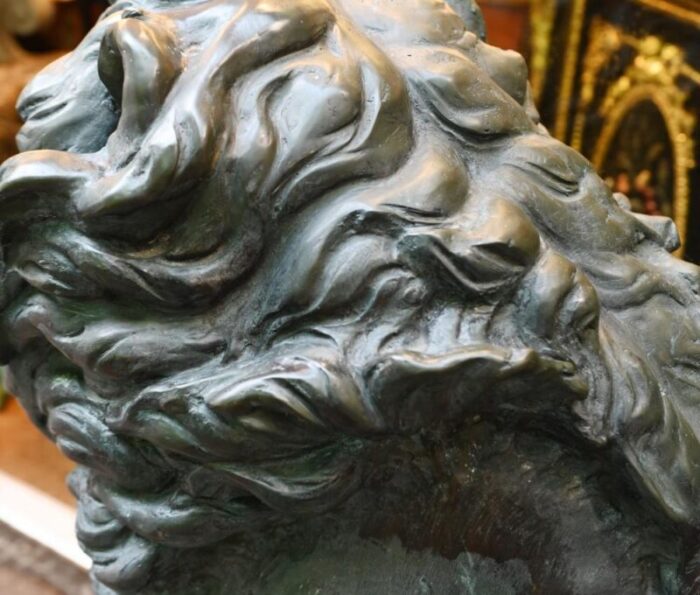 bronze lion gatekeeper statues of medici lions set of 2 7