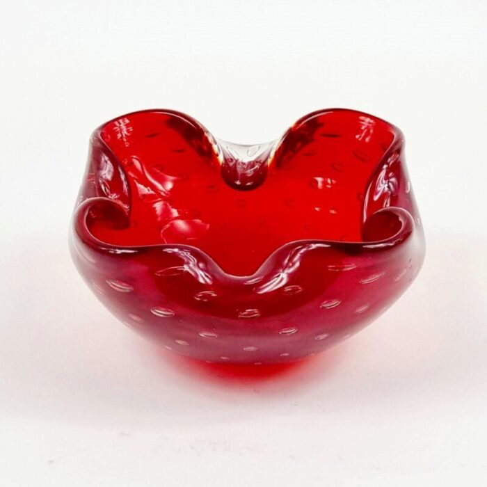 bullicante murano glass bowl or ashtray attributed to barrovier toso italy 1960s 4