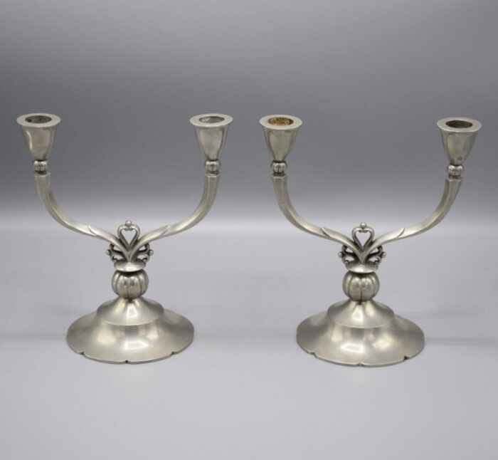 candleholders by ib just andersen for gab 1930 set of 2 1