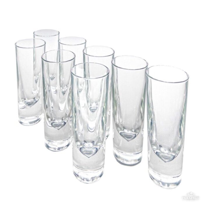 carlo moretti 1980s stiletto bullet cocktail glasses made in italy signed set of 8 0849