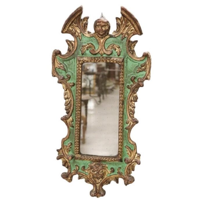 carved wood wall mirror 1980s 1