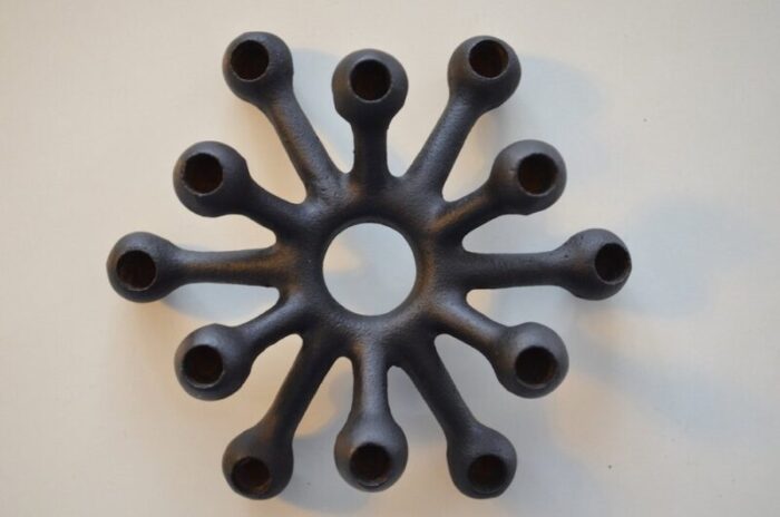 cast iron candleholder by jens h quistgaard for dansk 1960s 1