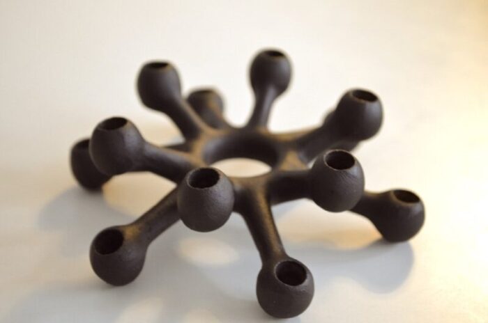 cast iron candleholder by jens h quistgaard for dansk 1960s 2