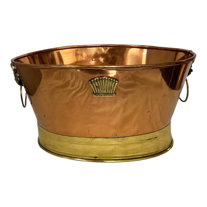 copper and brass beverage chiller ice bucket 1915