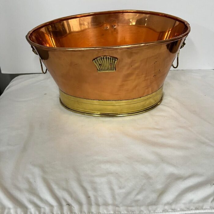 copper and brass beverage chiller ice bucket 4976