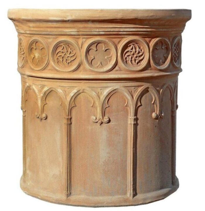 corinthian vase in tuscan terracotta 20th century 2