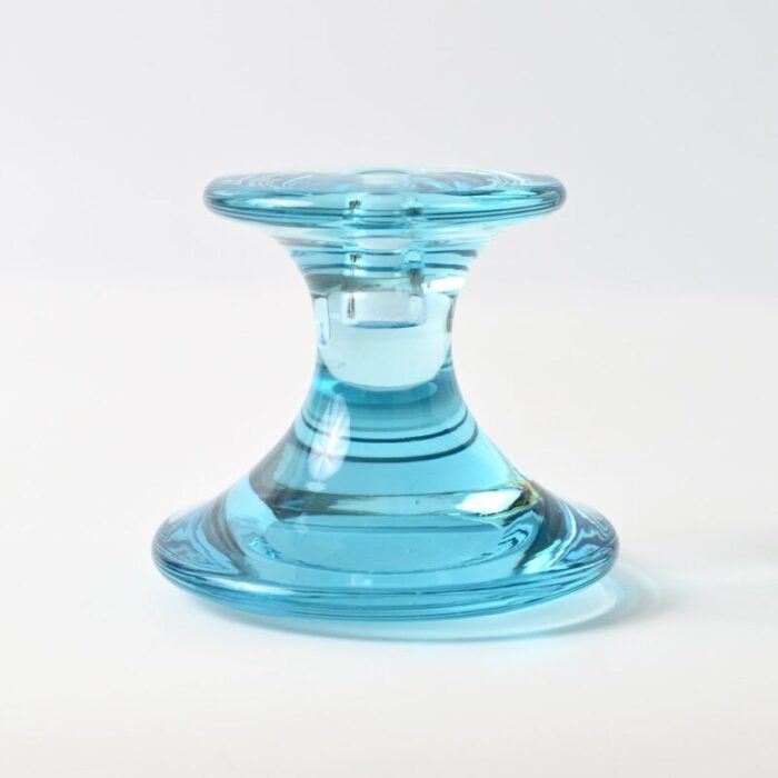 danish glass lagoon candleholder by per lutken for holmegaard 1960s 1