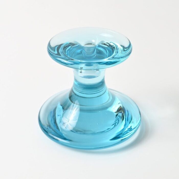 danish glass lagoon candleholder by per lutken for holmegaard 1960s 2