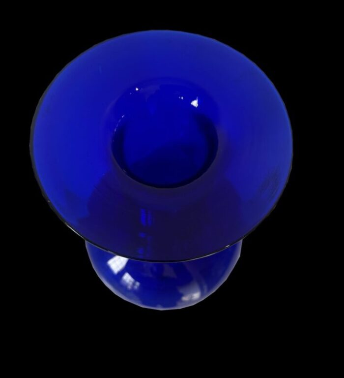 danish modern blue vase by otto brauer for holmegaard 3