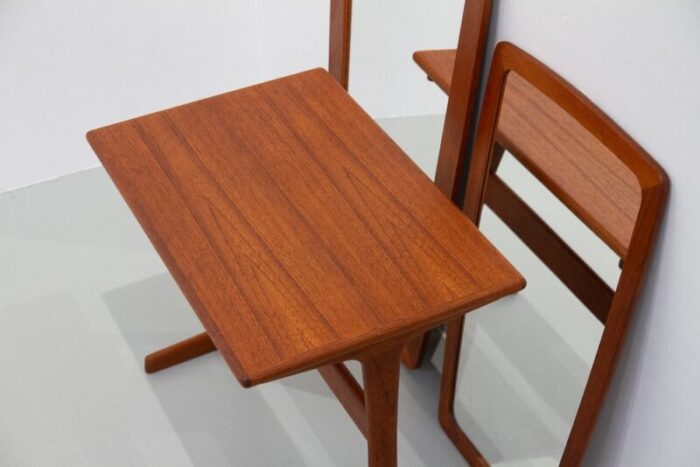 danish modern teak mirrors and table 1960s set of 3 5