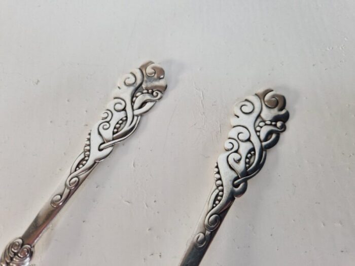 danish serving spoons by christian f heise 1916 set of 2 6