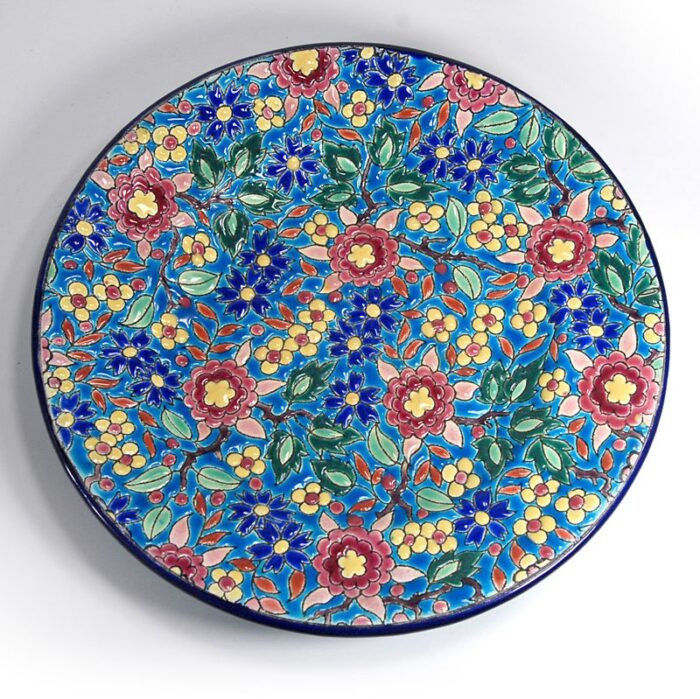 decorative plate from faienceries et emaux de longwy 1930s 5