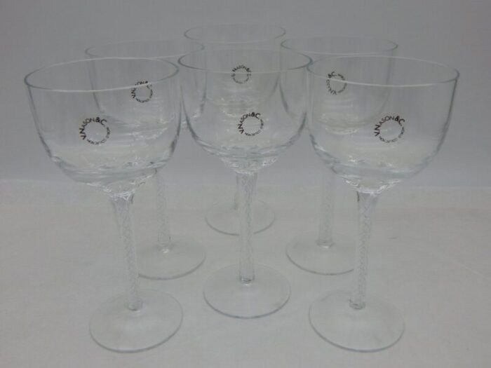 dogale wine glasses by carlo nason 1980s set of 6 3