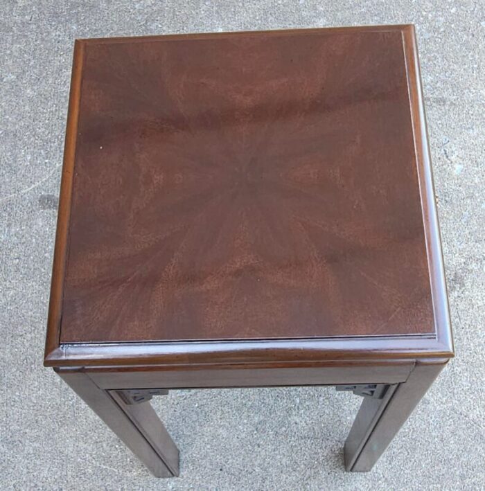 drexel chinese chippendale style mahogany candle stand side table 8820