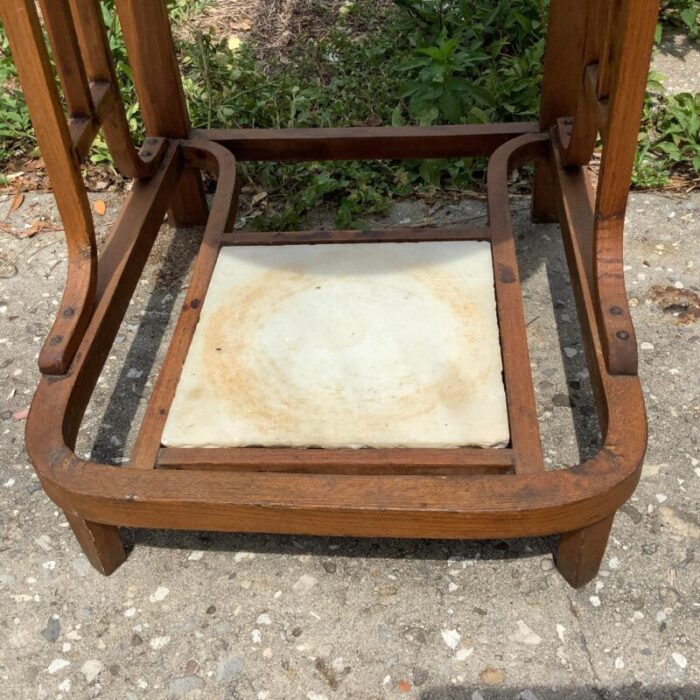 early 1800s washstand with bowl and pitcher 0377