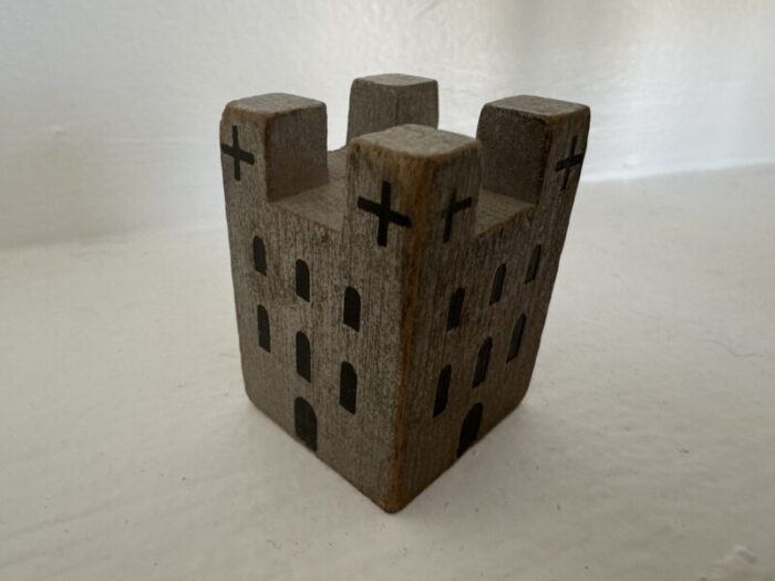 early 1900s folk wooden block castle 0303