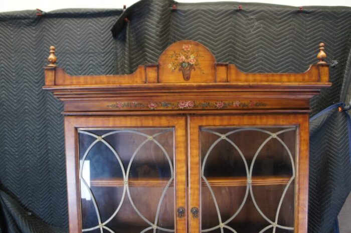 early 20th century adams style mahogany half cylinder secretary desk 2254