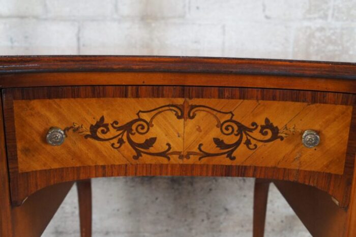 early 20th century antique french provincial mahogany kneehole kidney bean writing desk 1460