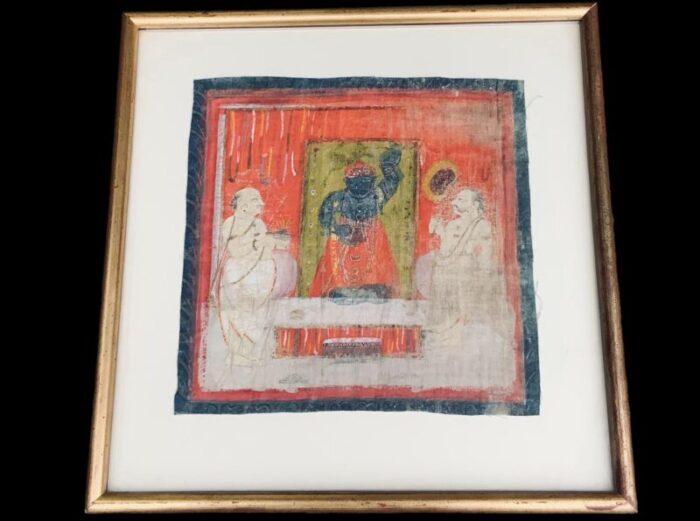 early 20th century bichwai painting framed 4398