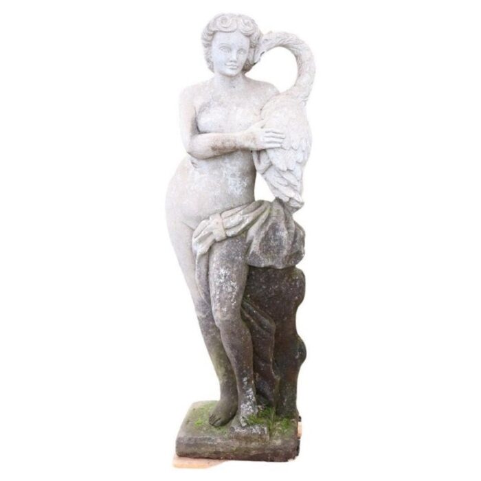 early 20th century leda and the swan garden statue 1