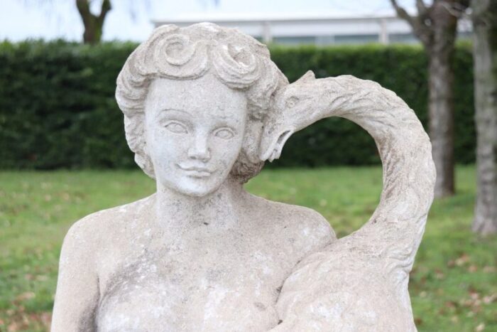 early 20th century leda and the swan garden statue 14