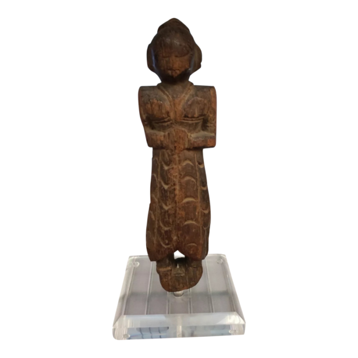 early 20th century luba shankadi female wooden figure 5580