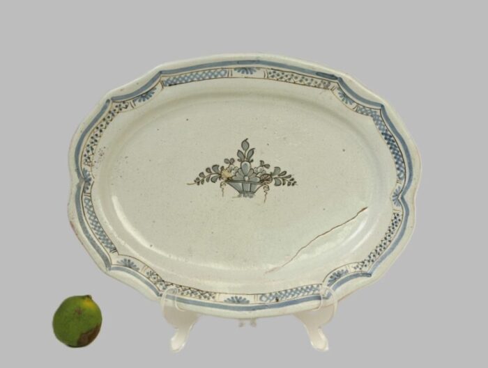 early french faience 19th century platter 0483