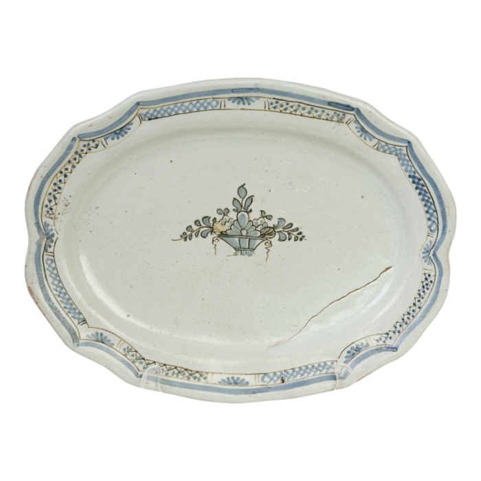 early french faience 19th century platter 8273