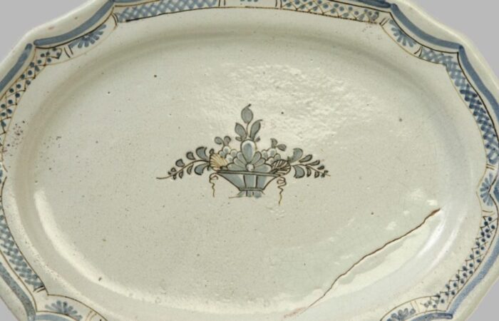 early french faience 19th century platter 8629