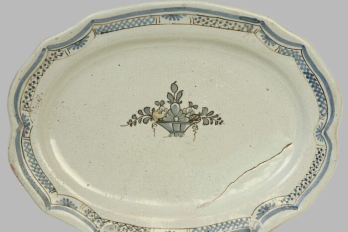 early french faience 19th century platter 8945