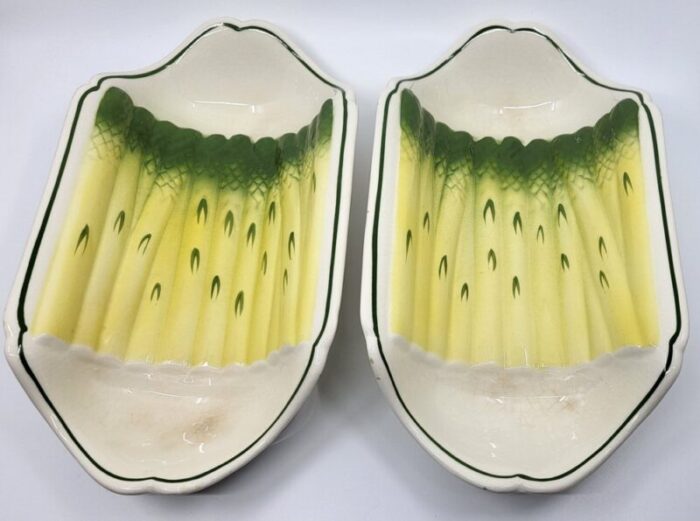 earthenware slip dishes from salins 20th century set of 2 1