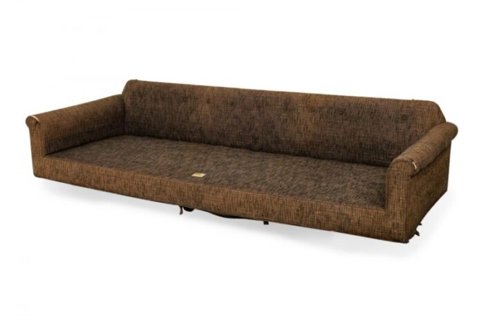 edward wormley american mid century big texan oversized brown fabric upholstered sofa 3554