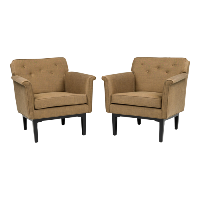 edward wormley for dunbar american mid century lounge chairs a pair 6570