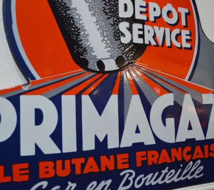 enameled sign from primagaz 1930s 3