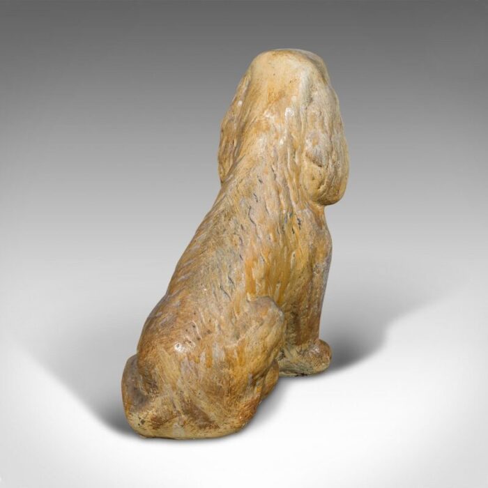 english cocker spaniel figures in plaster 1890s set of 2 6