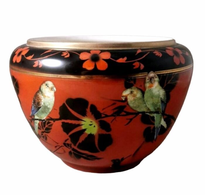 english colored and painted earthenware cachepot from gibson sons 1912 1