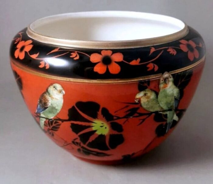 english colored and painted earthenware cachepot from gibson sons 1912 2