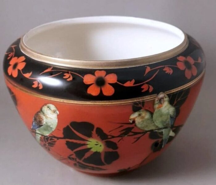 english colored and painted earthenware cachepot from gibson sons 1912 3