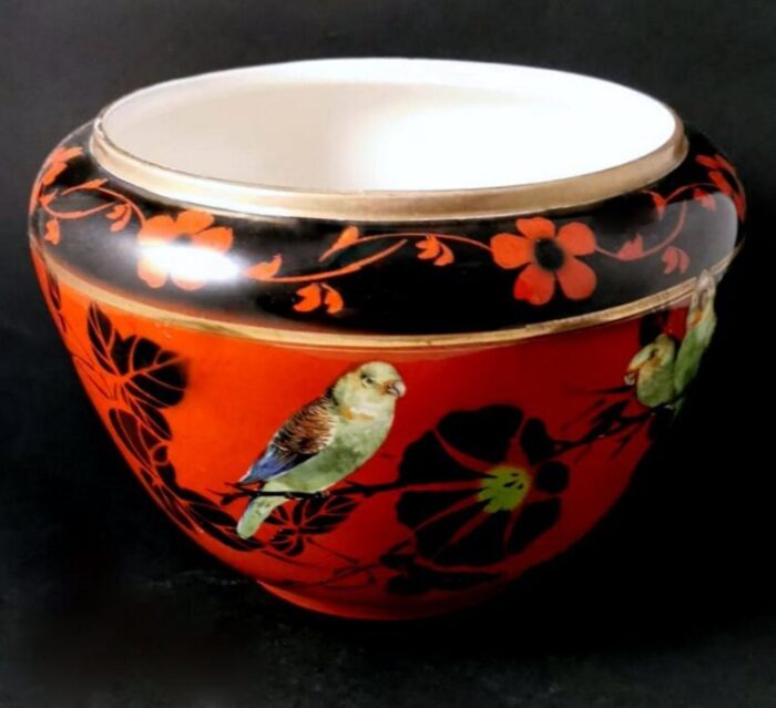 english colored and painted earthenware cachepot from gibson sons 1912 4