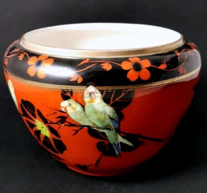 english colored and painted earthenware cachepot from gibson sons 1912 5