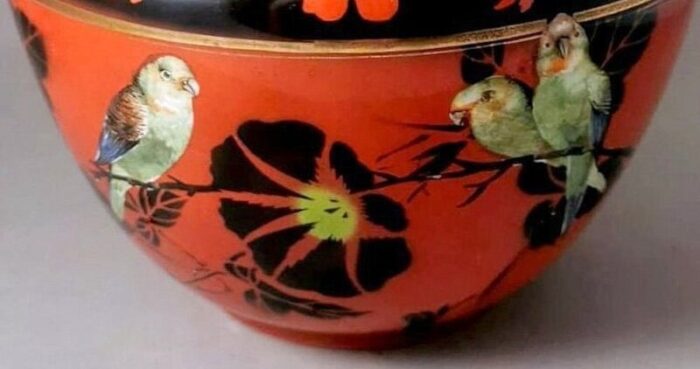 english colored and painted earthenware cachepot from gibson sons 1912 8