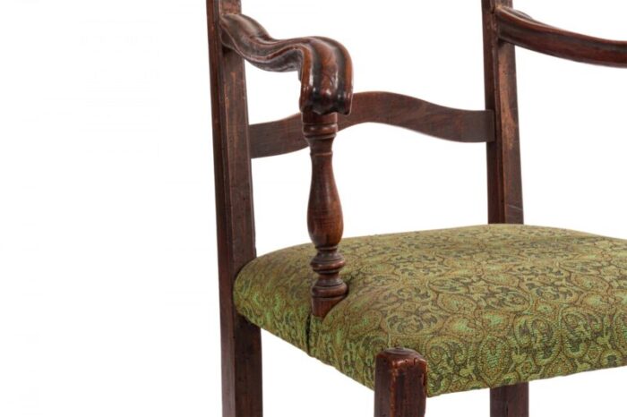 english provincial georgian walnut and elm ladder back armchair 3020