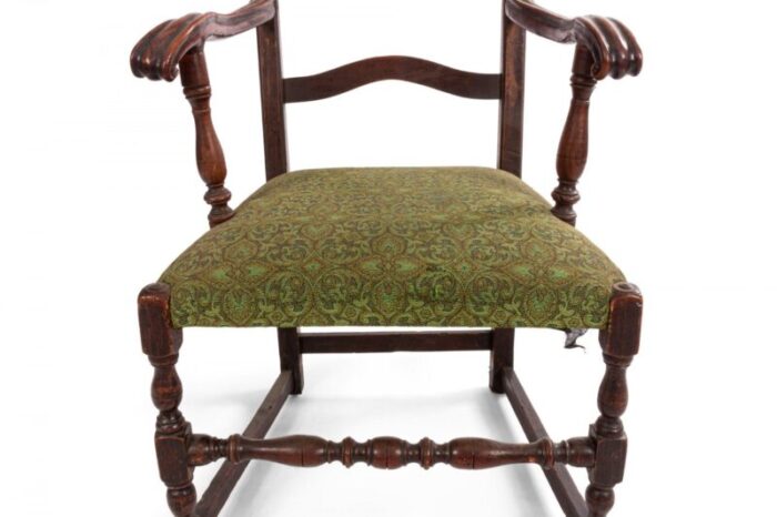 english provincial georgian walnut and elm ladder back armchair 4270