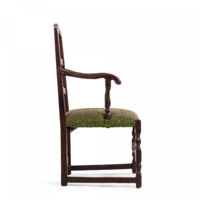 english provincial georgian walnut and elm ladder back armchair 7075