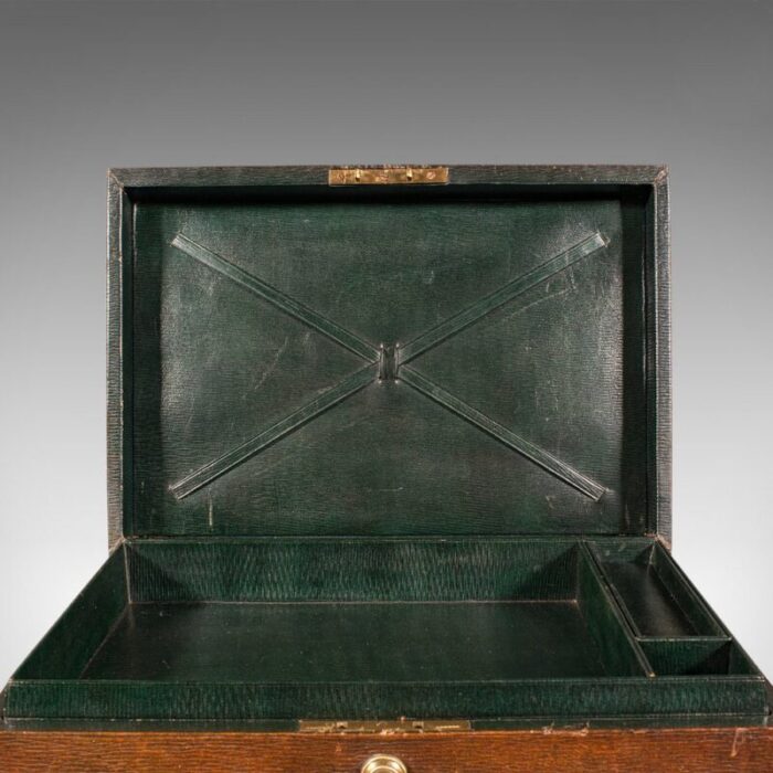 english victorian travel correspondence box in leather 12