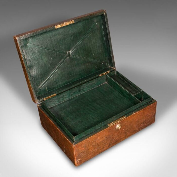 english victorian travel correspondence box in leather 9