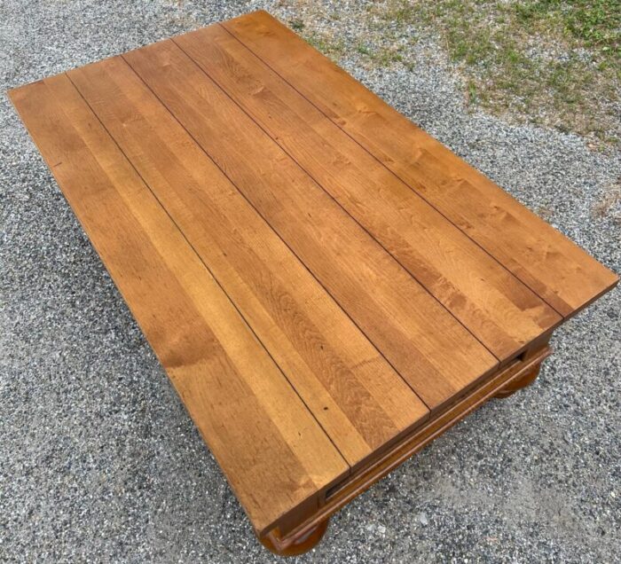 ethan allen maple plank top henry farmhouse coffee table 7766