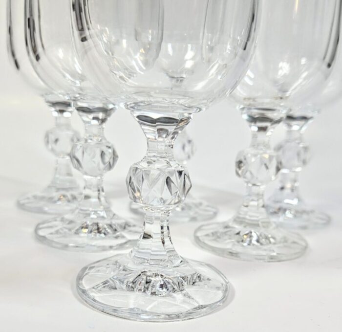 faceted champagne flutes set of six 8031