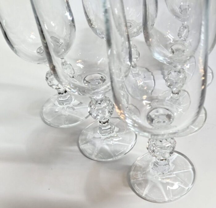 faceted champagne flutes set of six 8975